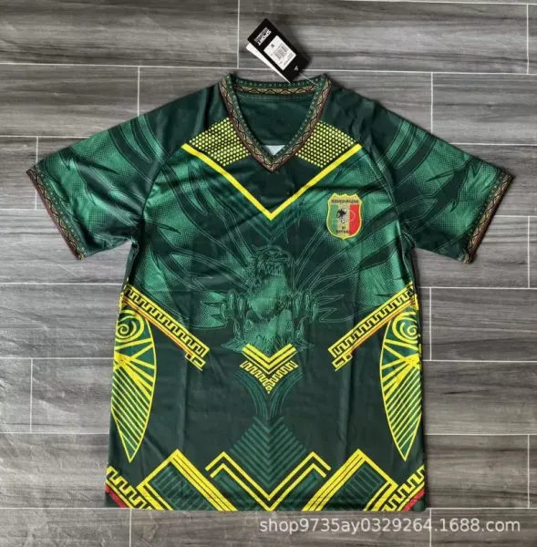 Design Mexico National Team Inspired Aztec Pattern Jersey Green / Yellow - 1