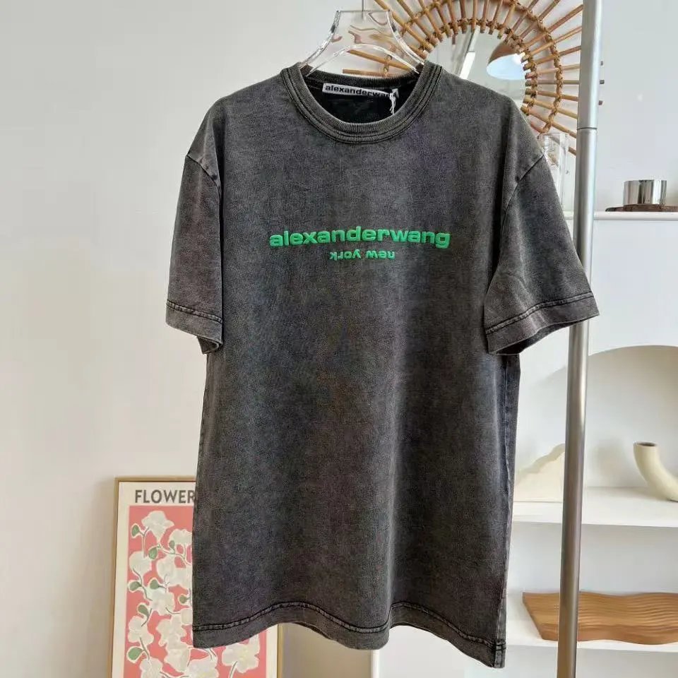 Alexander Wang Acid Wash Gray T-Shirt - 9