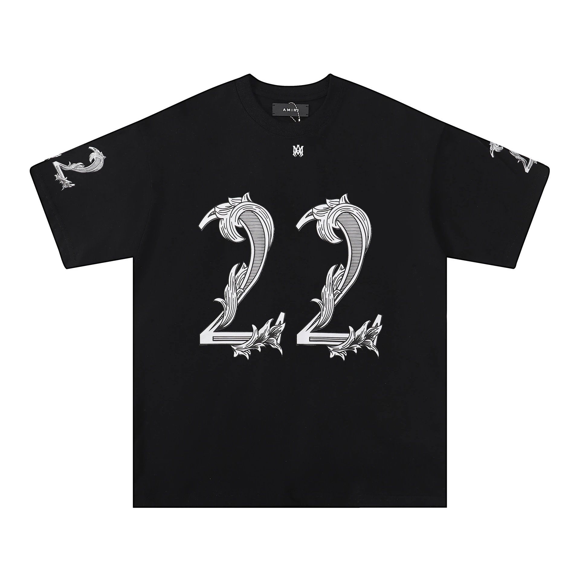 Amiri Theatre Masks Rose Black T-Shirt - 11