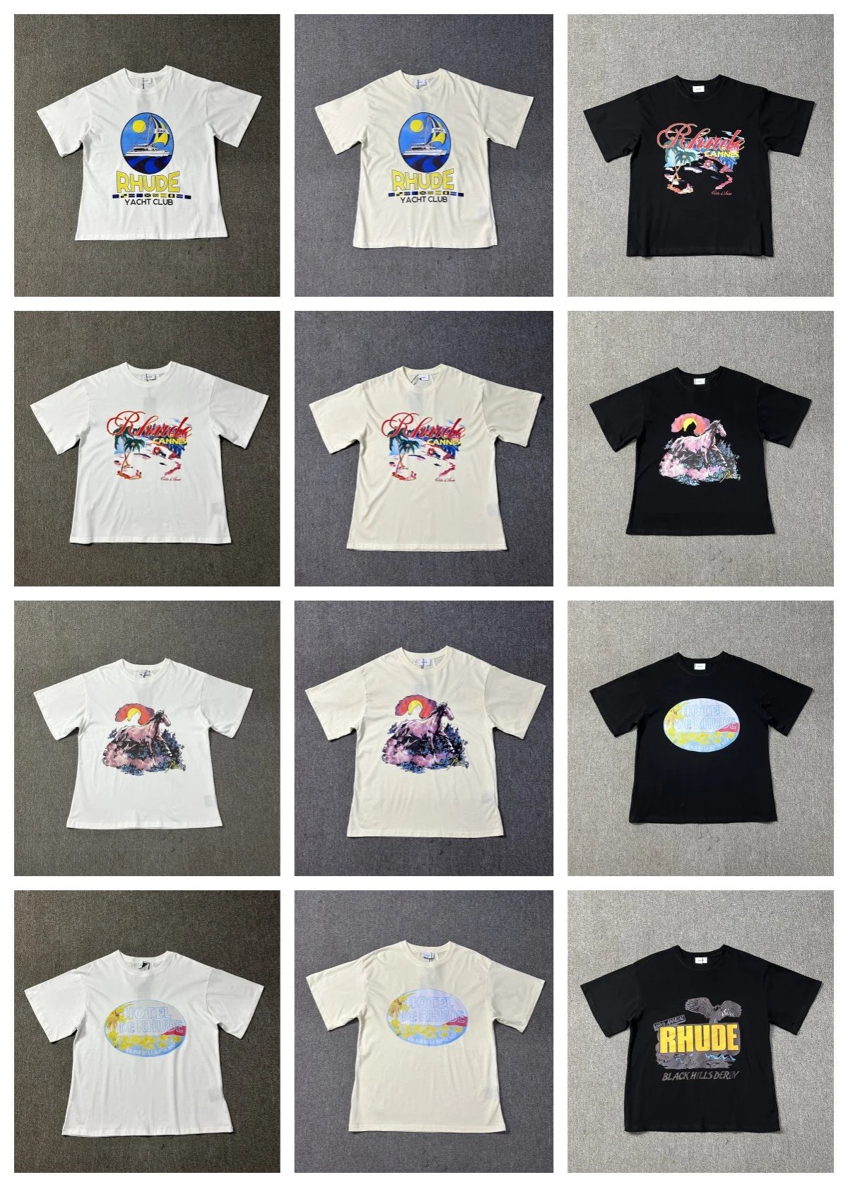 Rhude Mountain Sunrise White T-Shirt - 5