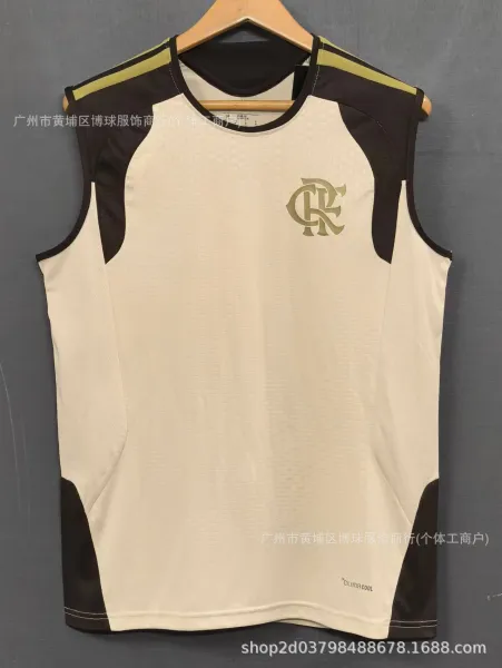 Flamengo Training Vest Beige / Black Performance Vest-Top - 1