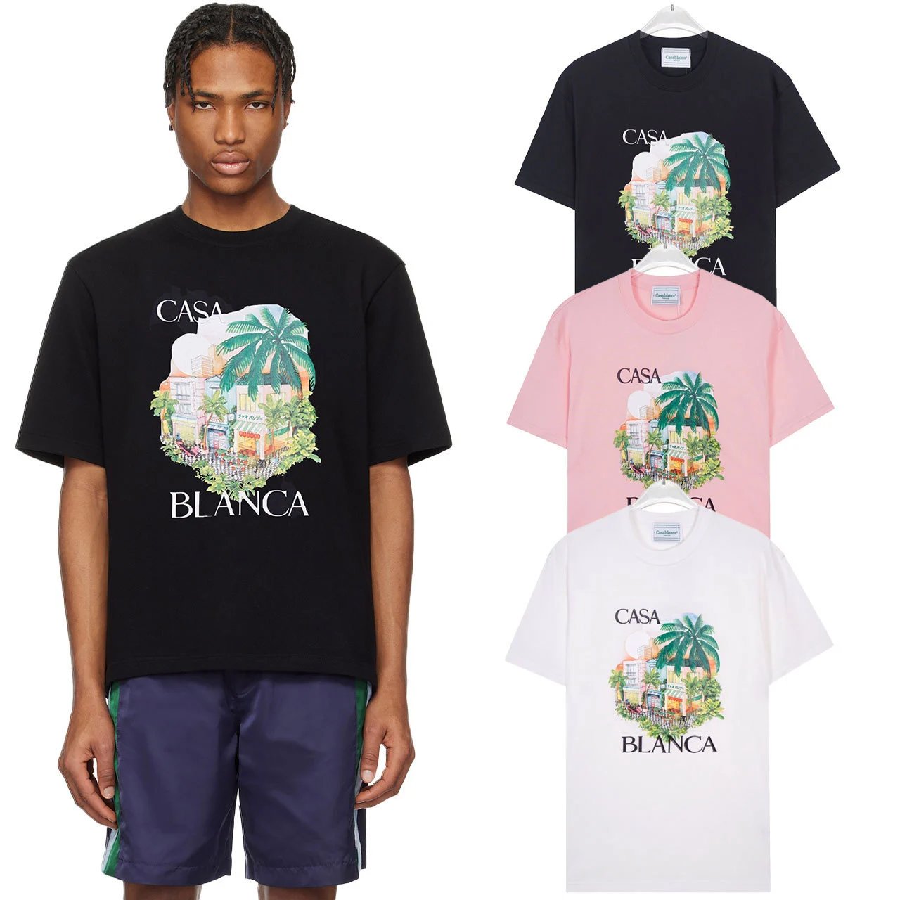Casablanca Cosmic Circle White T-Shirt - 3