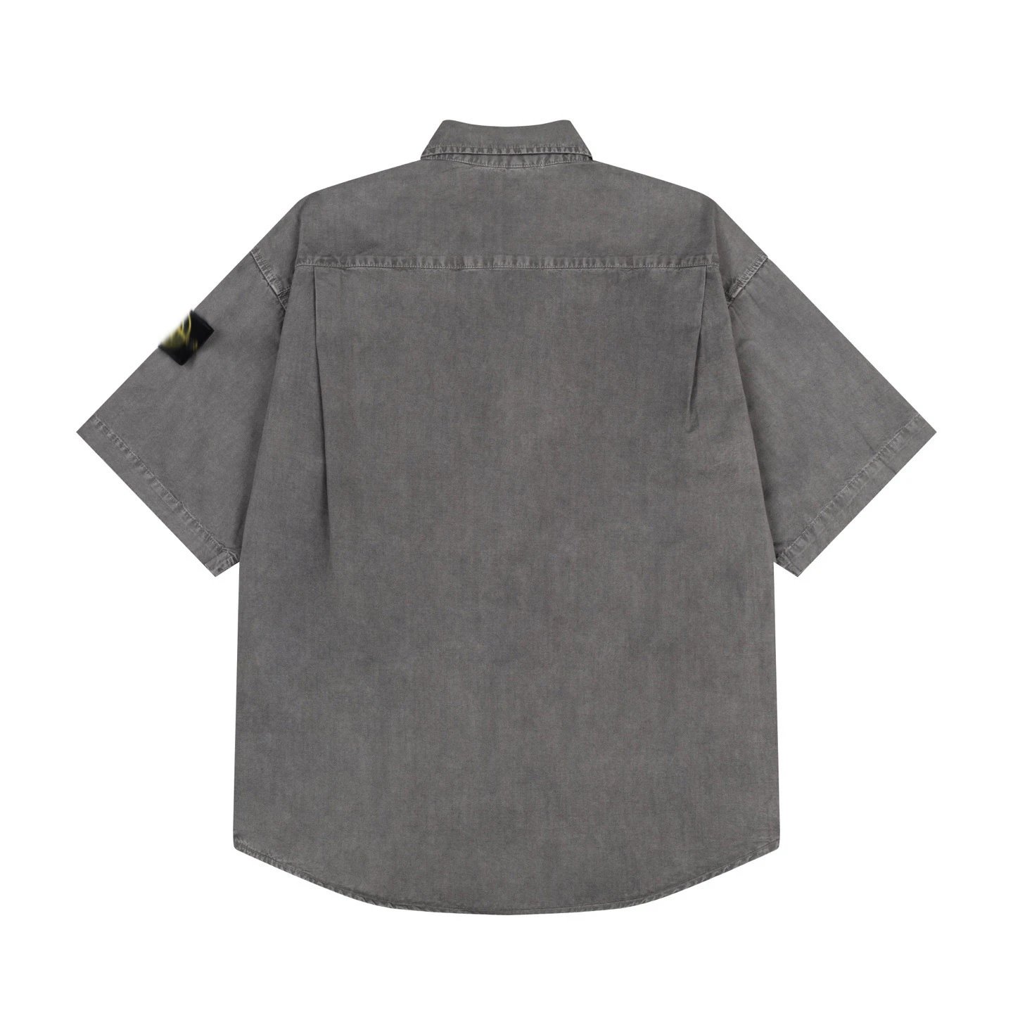 Stone Island Short-Sleeve Oversized Shirt Gray Tops Shirt - 11