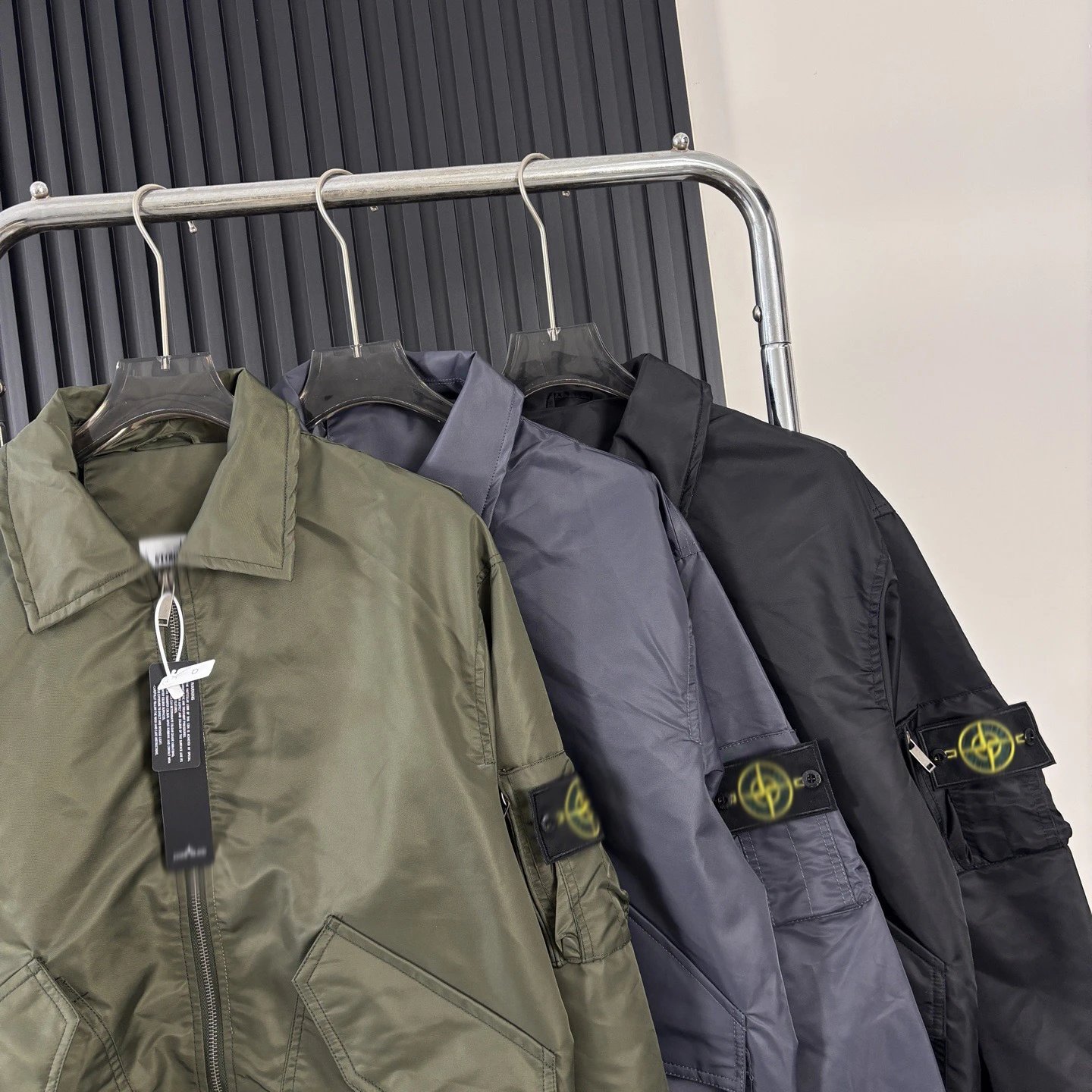 Stone Island Shadow Project MA-1 Bomber Jacket Army Green Jacket Outerwear Jacket - 7