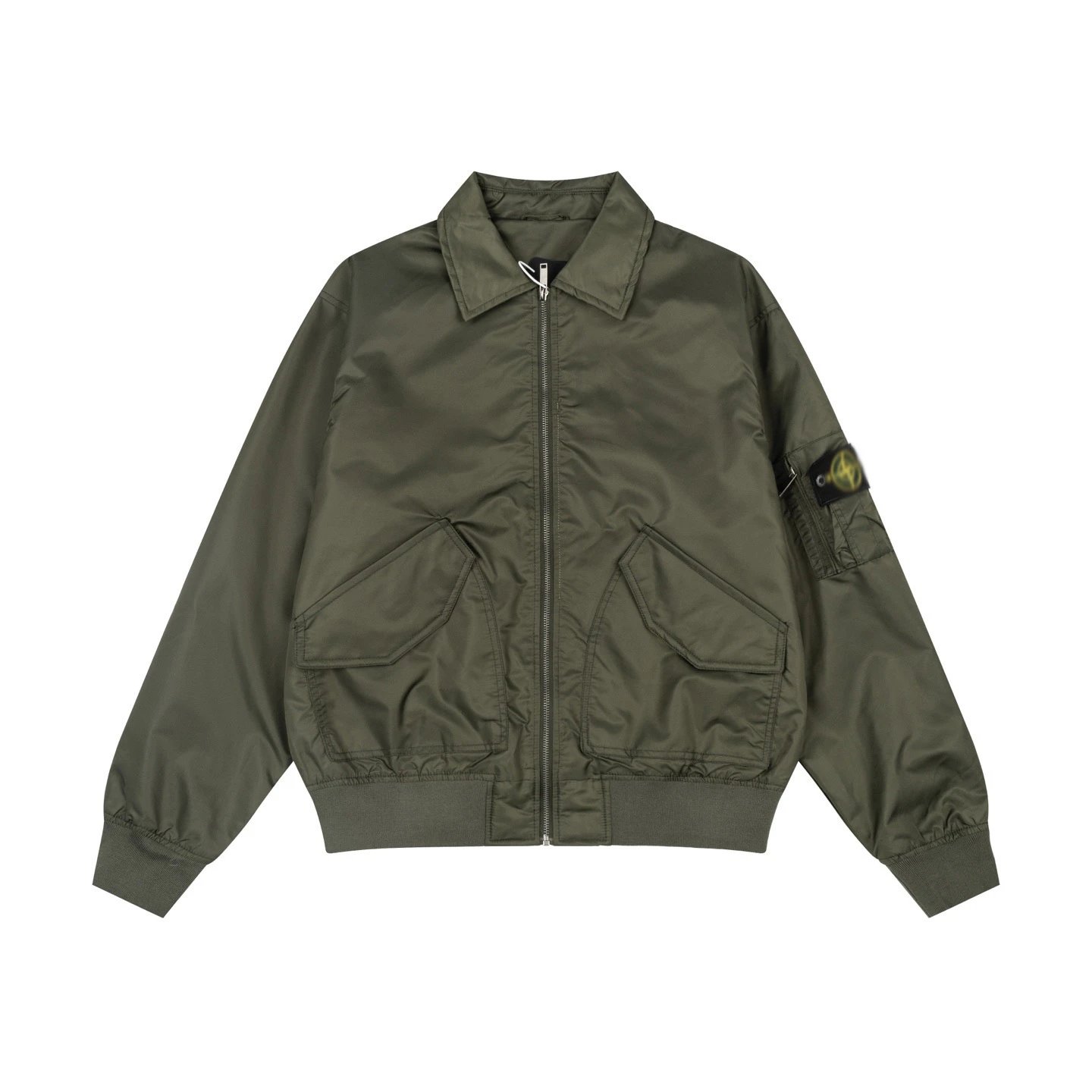 Stone Island Shadow Project MA-1 Bomber Jacket Army Green Jacket Outerwear Jacket - 13