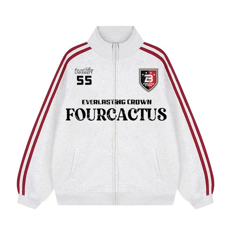 Four Cactus Everlasting Crown Track Jacket Navy Yellow Outerwear - 6