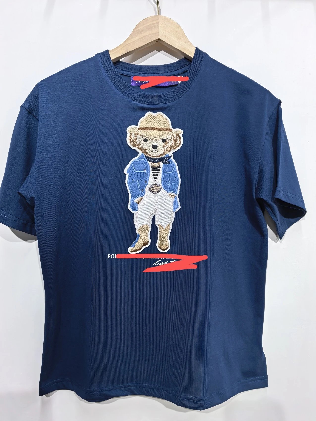 Polo Ralph Lauren Bear Embroidered Gray T-Shirt - 4