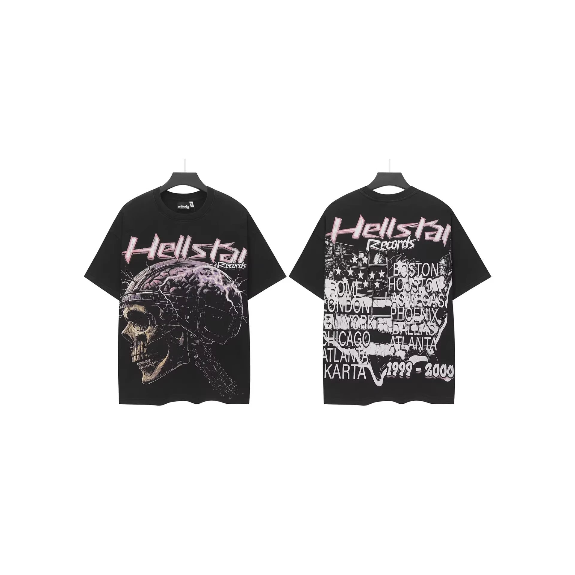 Hellstar Austin 3:16 Distressed Graphic T-Shirt Black - 4