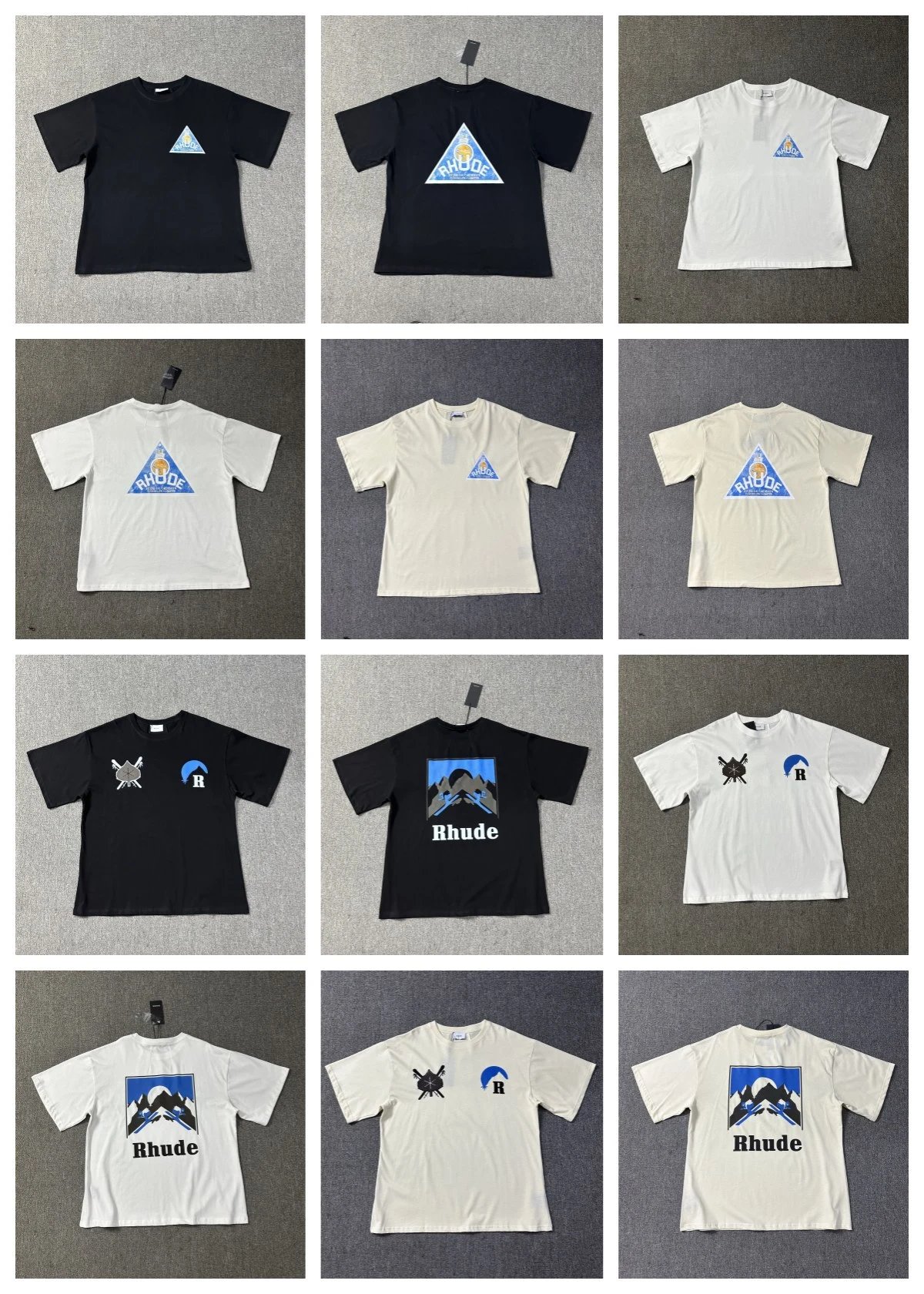 Rhude Mountain Sunrise White T-Shirt - 14