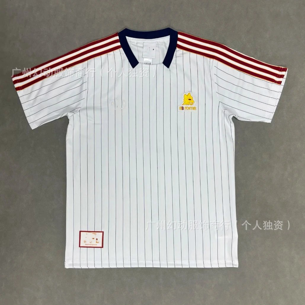 Design Football Jersey Pink with Navy Stripes - 47
