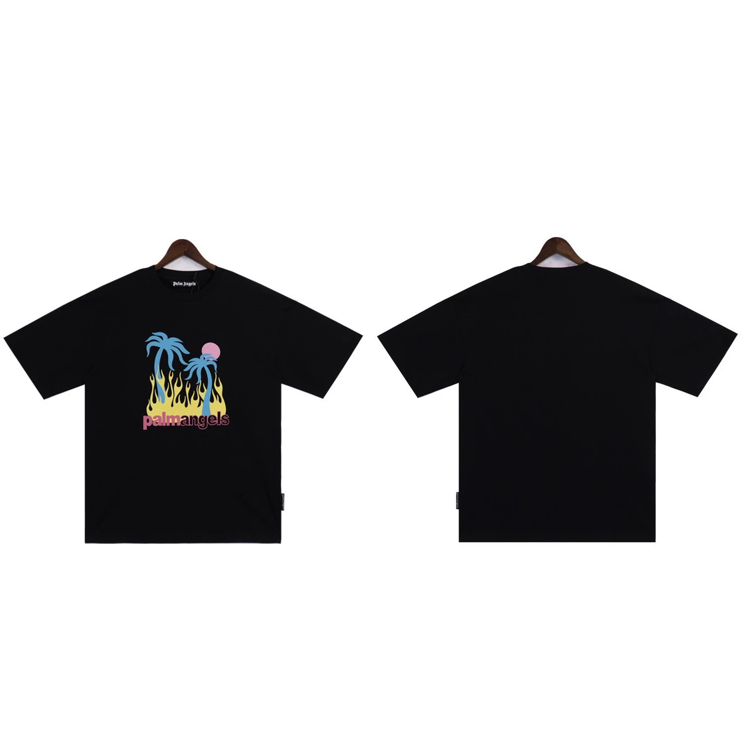 Palm Angels Palm Tree Print Oversized T-Shirt Black - 27