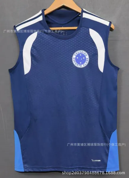 Corinthians Cruzeiro Esporte Clube Training Vest Navy Blue Vest Top - 1