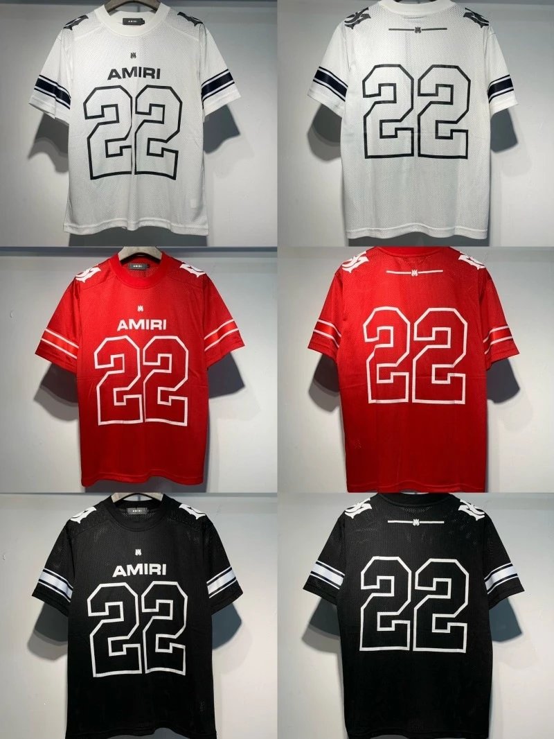 Amiri Mesh Football Jersey Black - 10