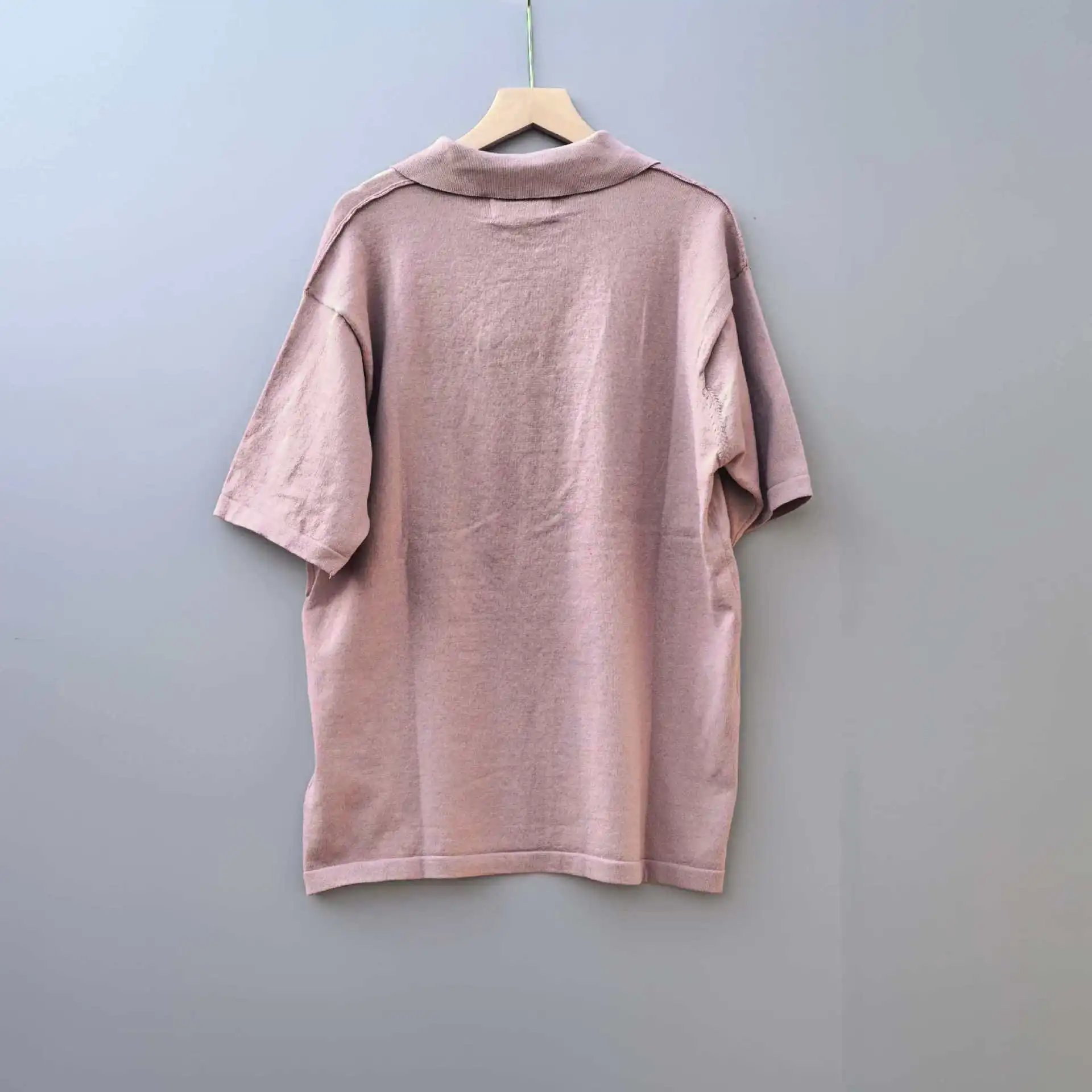 Stone Island Knit Polo Shirt Pale Yellow Tops Polo - 8