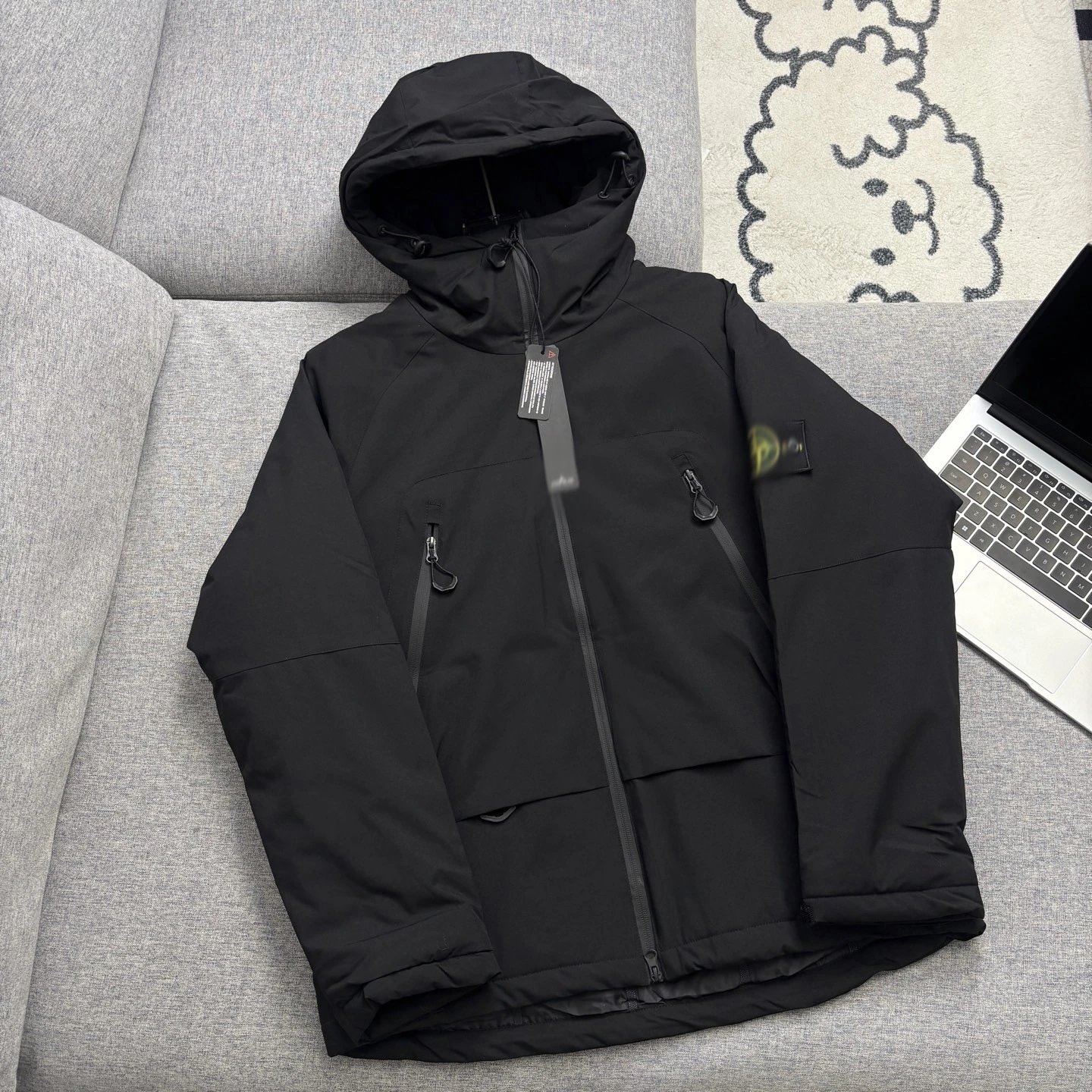 Stone Island Hooded Windbreaker Beige Outerwear - 8