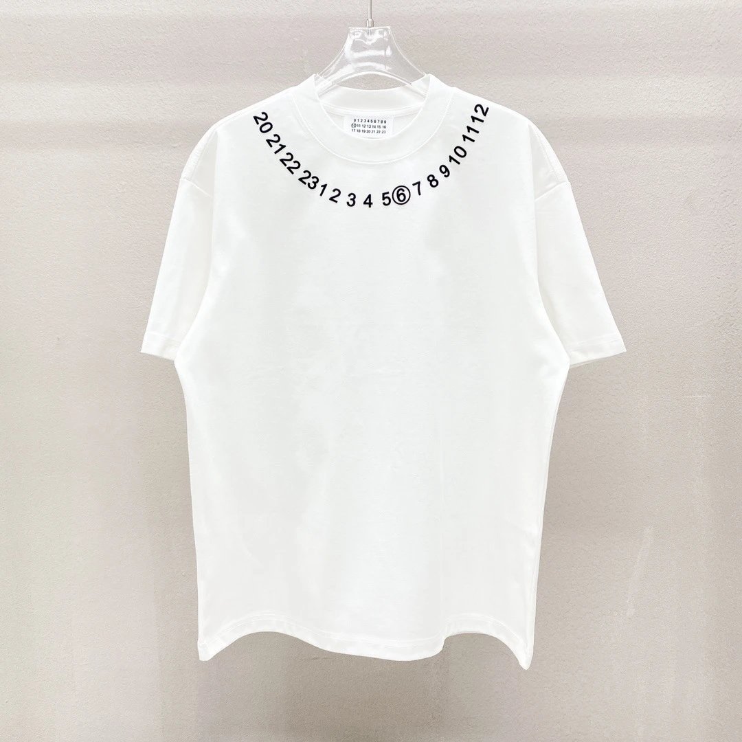 Maison Margiela Tabi Print White T-Shirt - 4