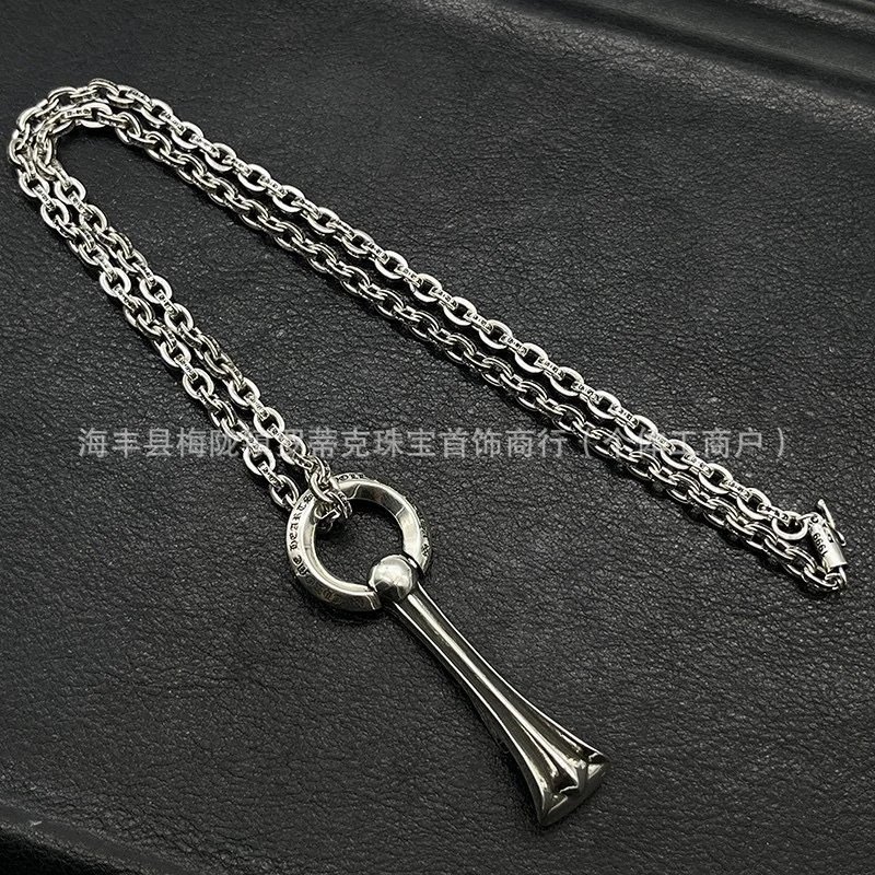 Chrome Hearts Key Pendant Necklace Silver Jewelry - 27