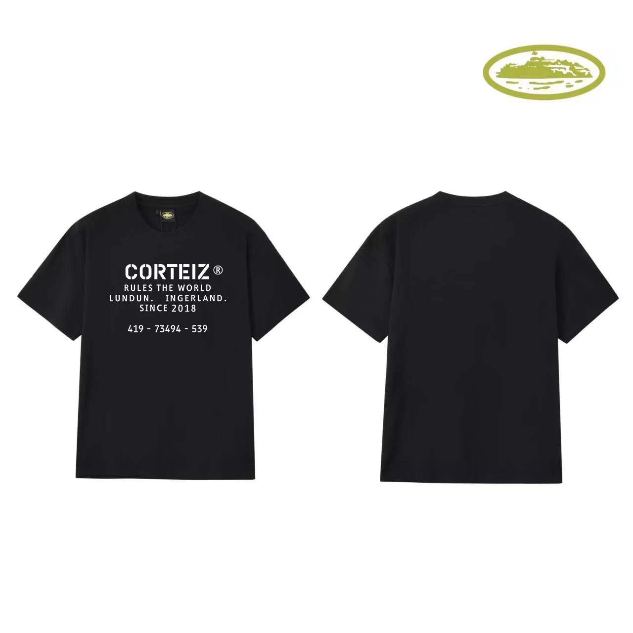 Corteiz Rules The World Black T-Shirt - 18