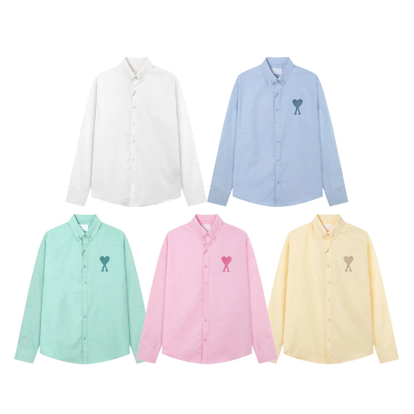 Comme des Garçons Play Heart Logo Mint Green Button-Down Shirt - 30