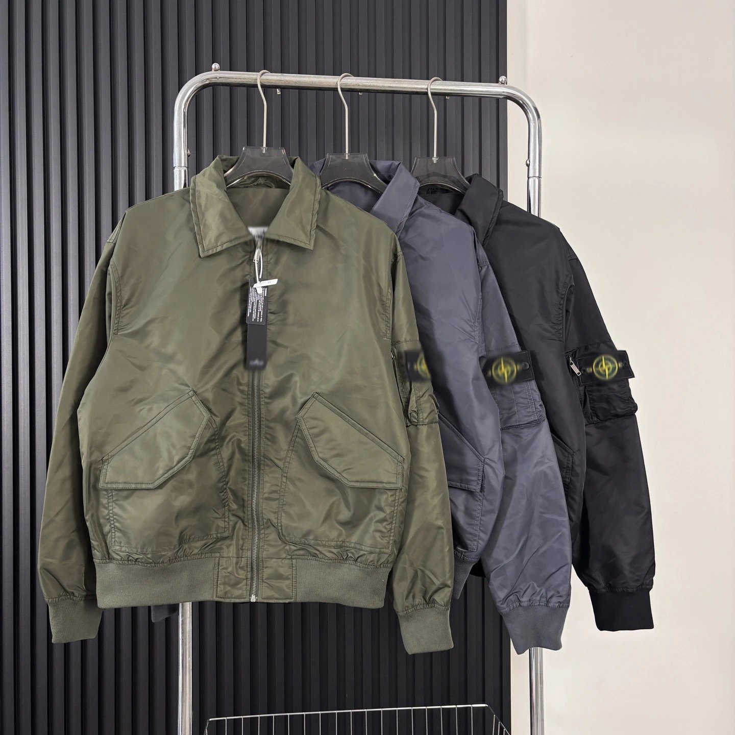 Stone Island Shadow Project MA-1 Bomber Jacket Army Green Jacket Outerwear Jacket - 2