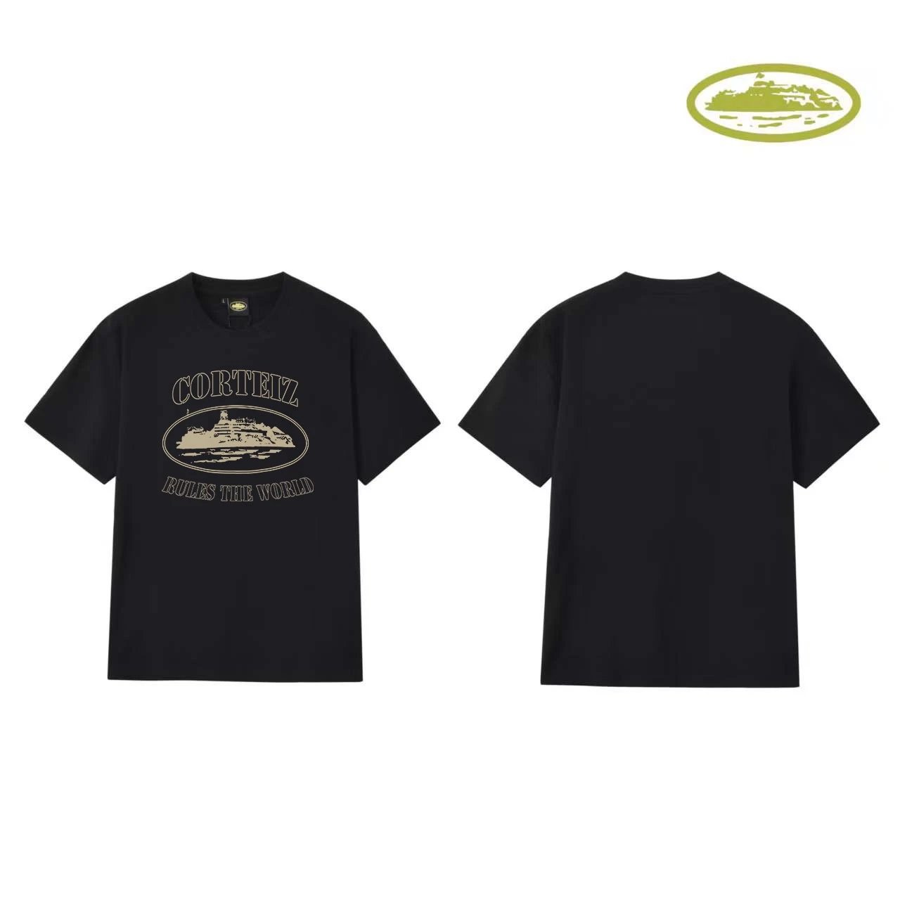 Corteiz Rules The World Black T-Shirt - 32