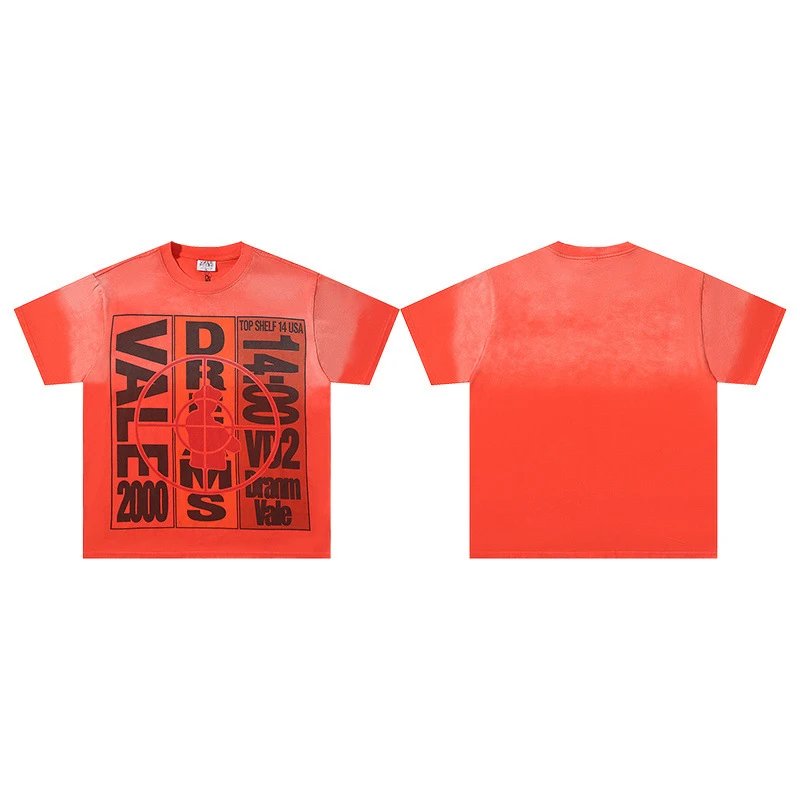 Cactus Jack Drake x Top Shelf 14 USA 'Vale 2000' Orange Graphic T-Shirt T-Shirts - 1