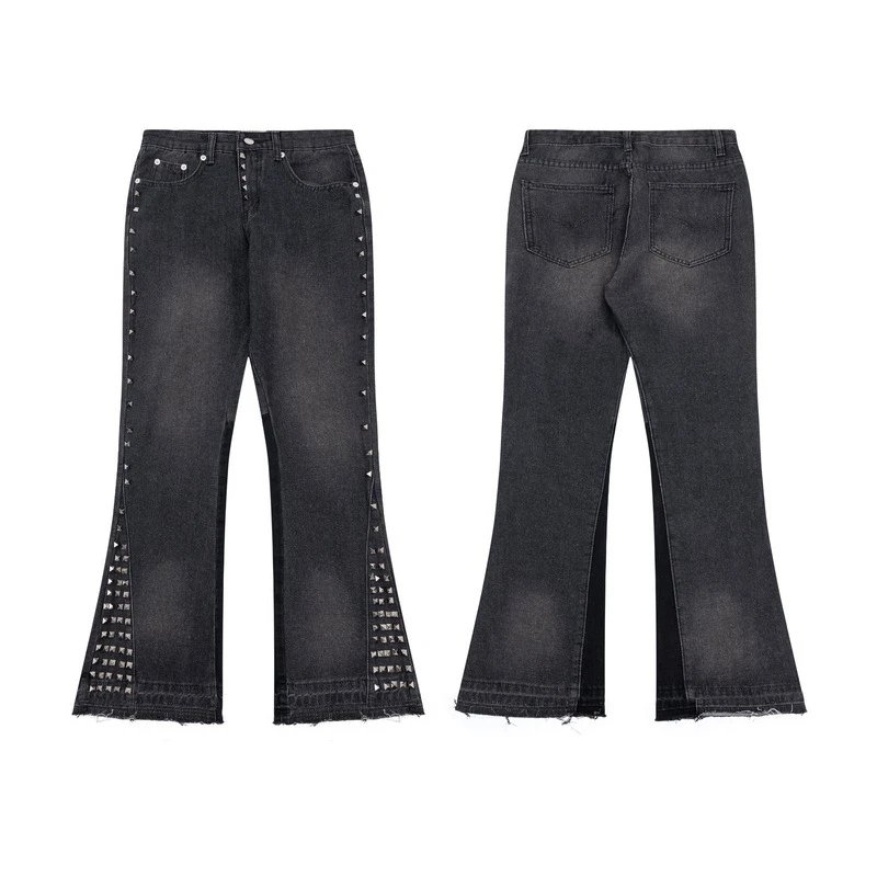Gallery Dept Distressed Paint-Splatter Black Denim Shorts - 7