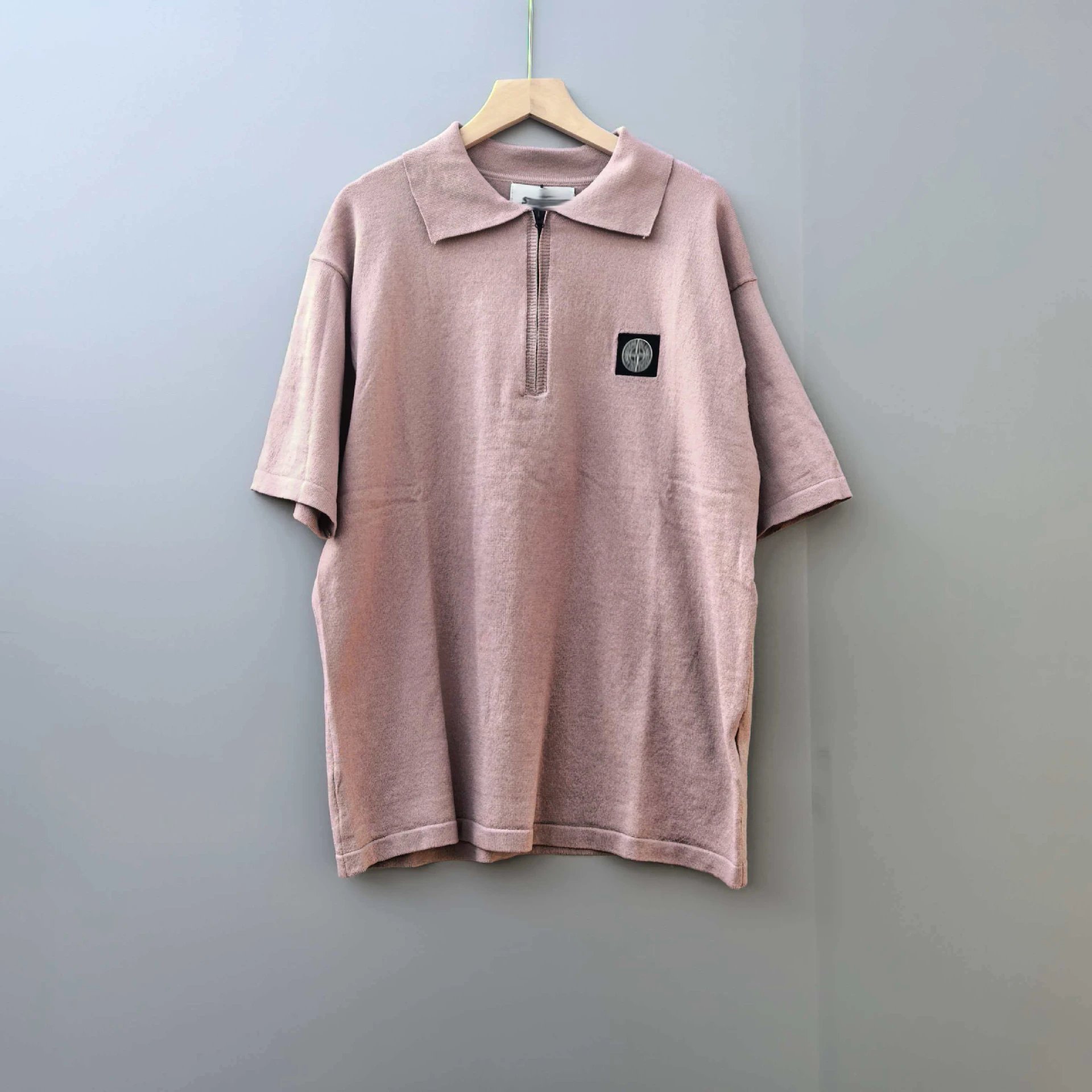 Stone Island Knit Polo Shirt Pale Yellow Tops Polo - 9