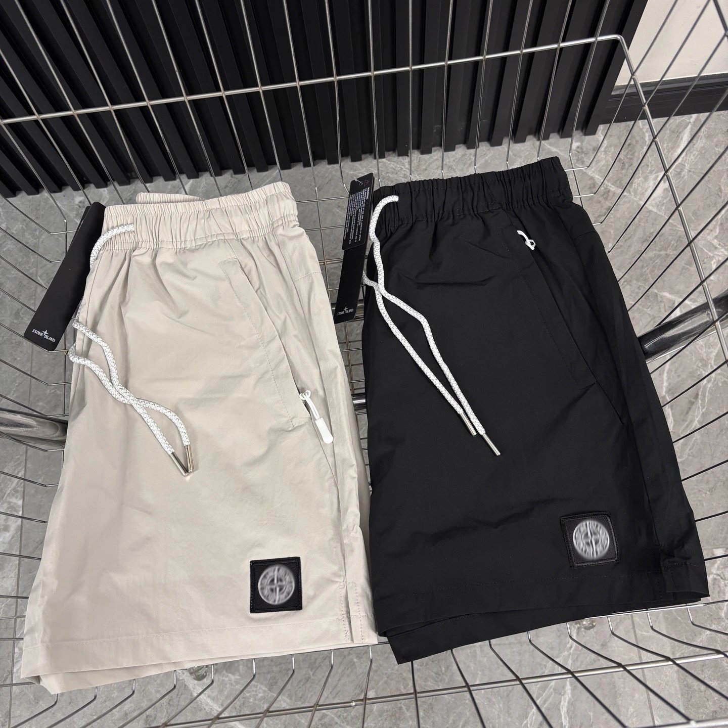 Stone Island Shadow Project Short Beige Technical Shorts - 10