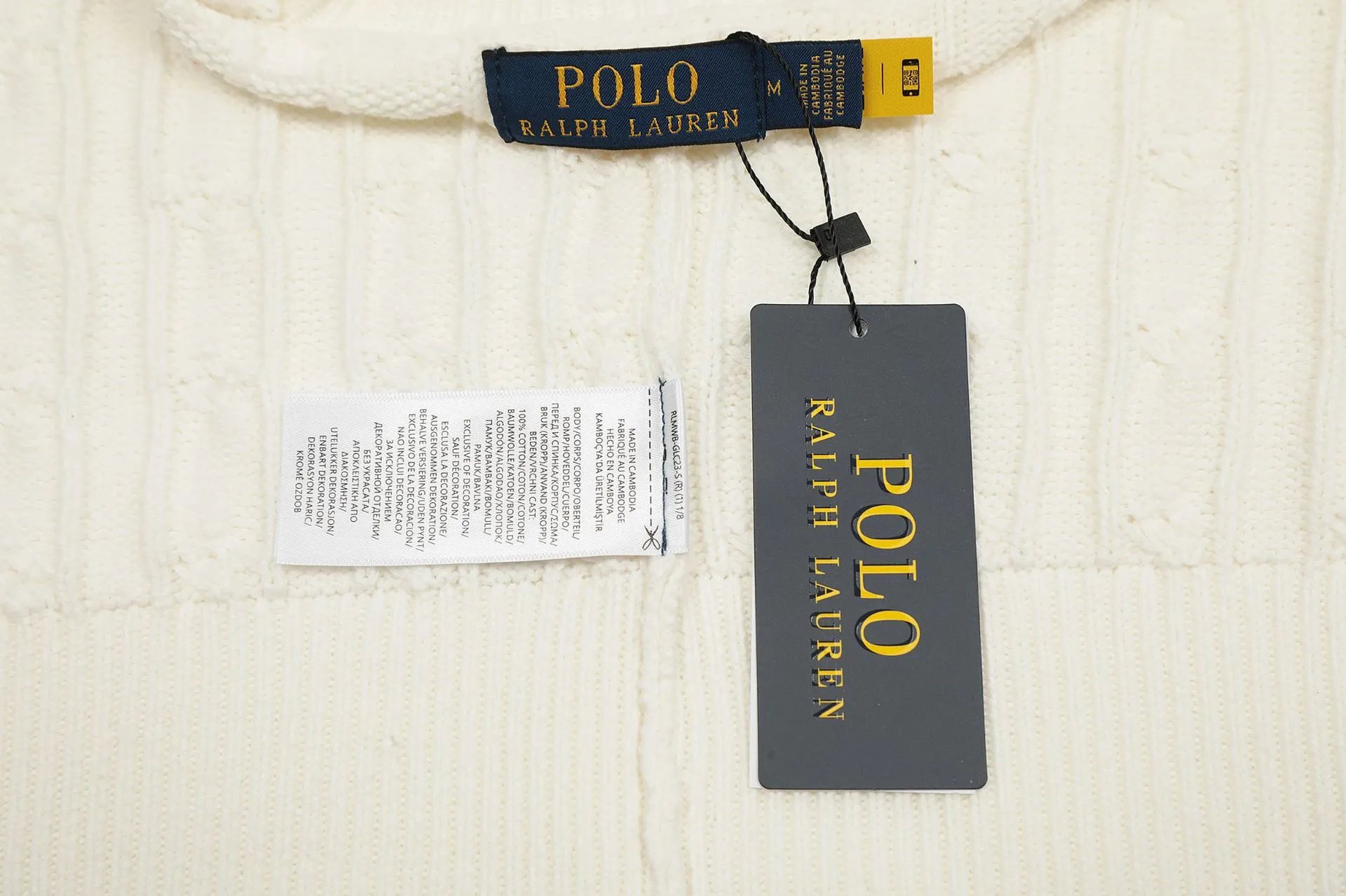 Polo Ralph Lauren Cable Knit Short Sleeve Cardigan Black - 4