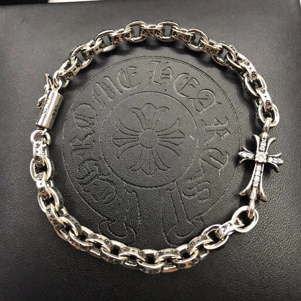 Cross with Diamond Letter Bracelet