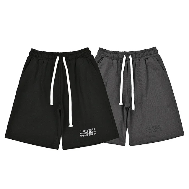 Maison Margiela Shorts Drawstring with numeric graphic print product detail image 9