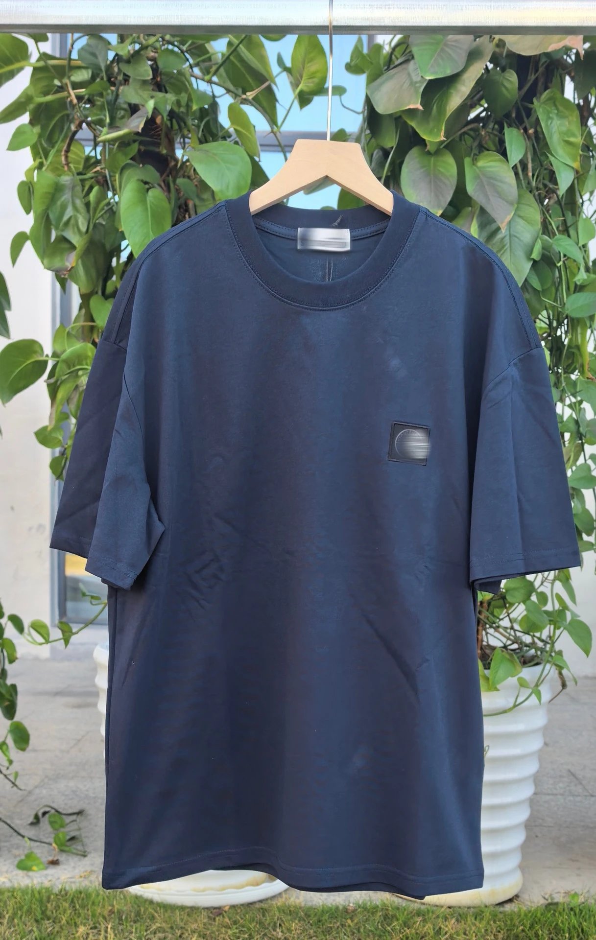 Design Minimalist Pocket T-Shirt Navy - 9
