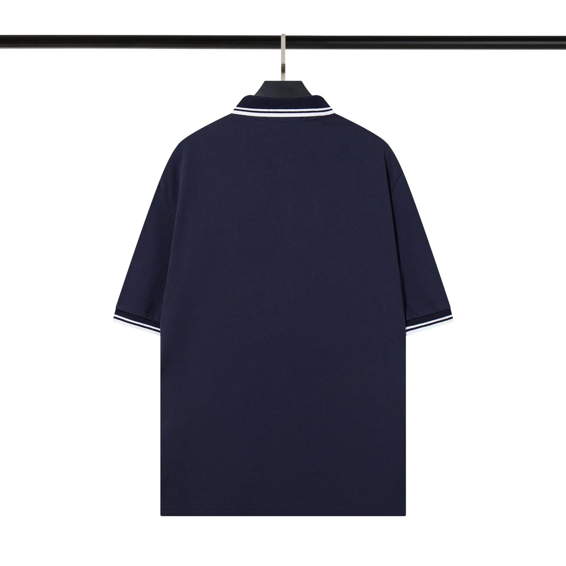 Design Polo Shirt Navy Piqué with Square Logo Patch - 14