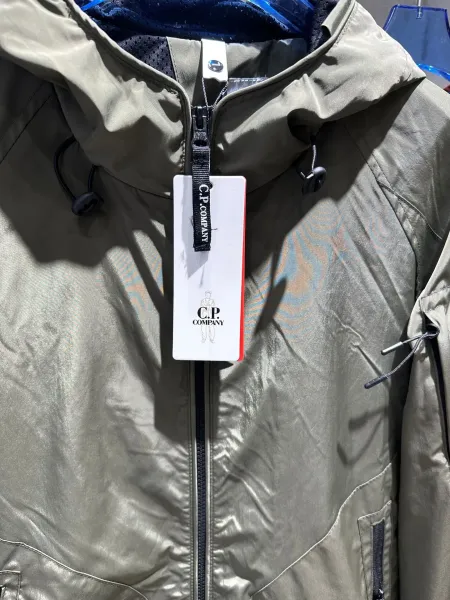 C.P. Company Hooded Windbreaker Jacket Army Green Outerwear - 10