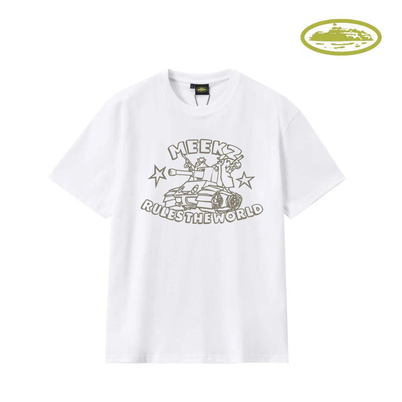 Design Meekz Rules The World Graphic T-Shirt White T-Shirts - 1