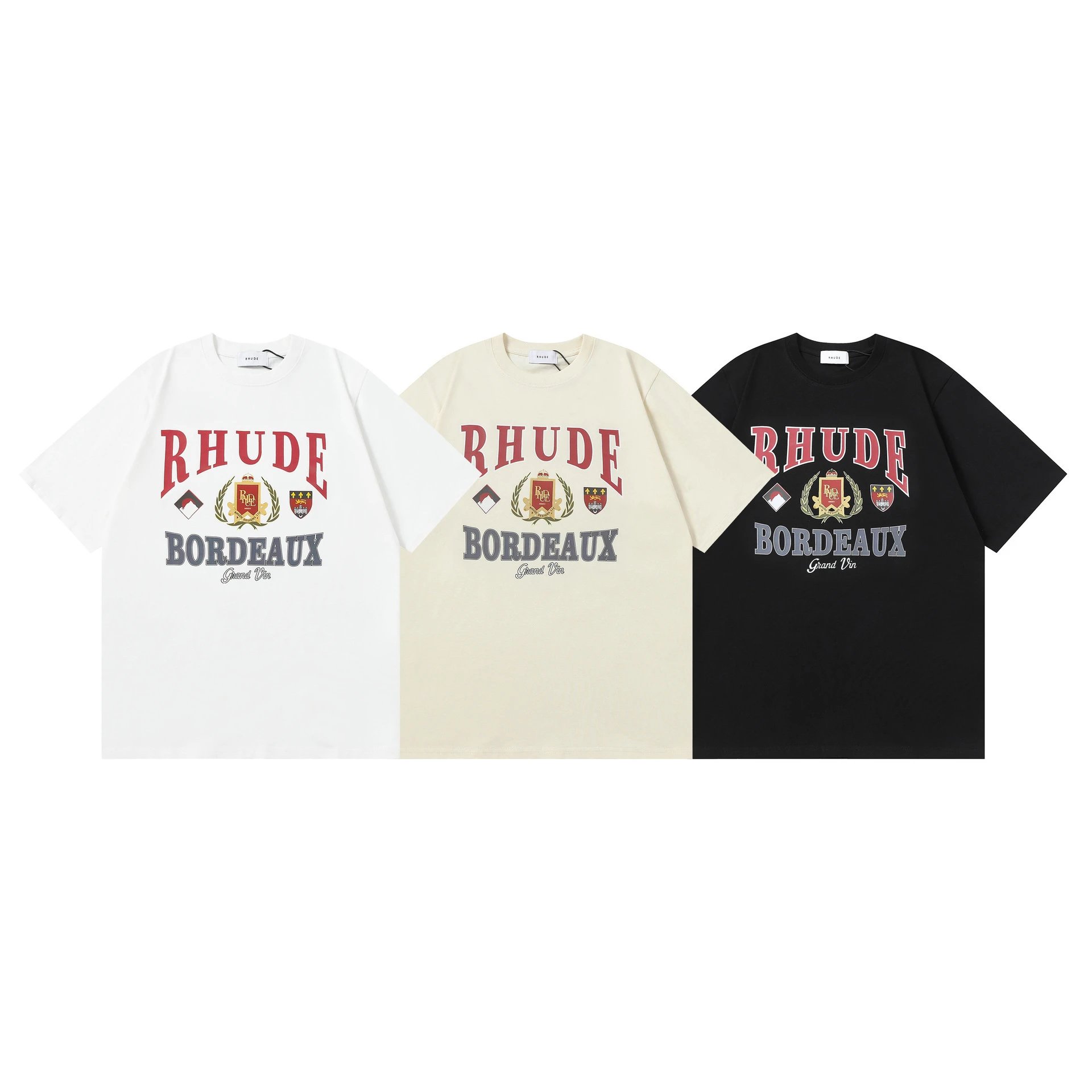 Rhude Graphic Print Cream T-Shirt - 6