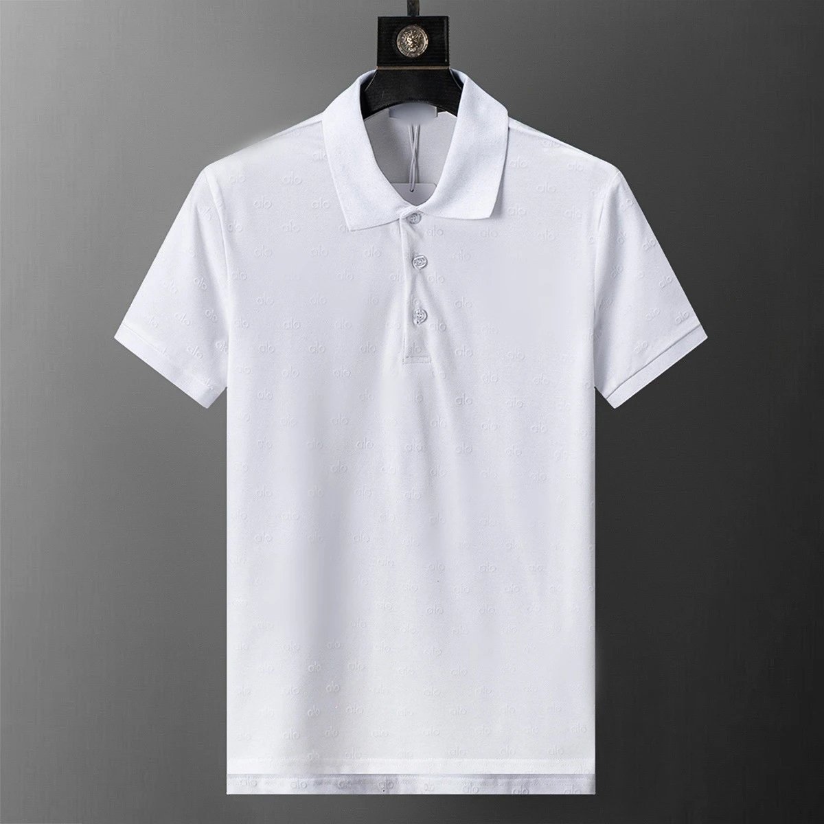 Louis Vuitton Shirts Short-Sleeve Monogram Polo Shirt — white 30164