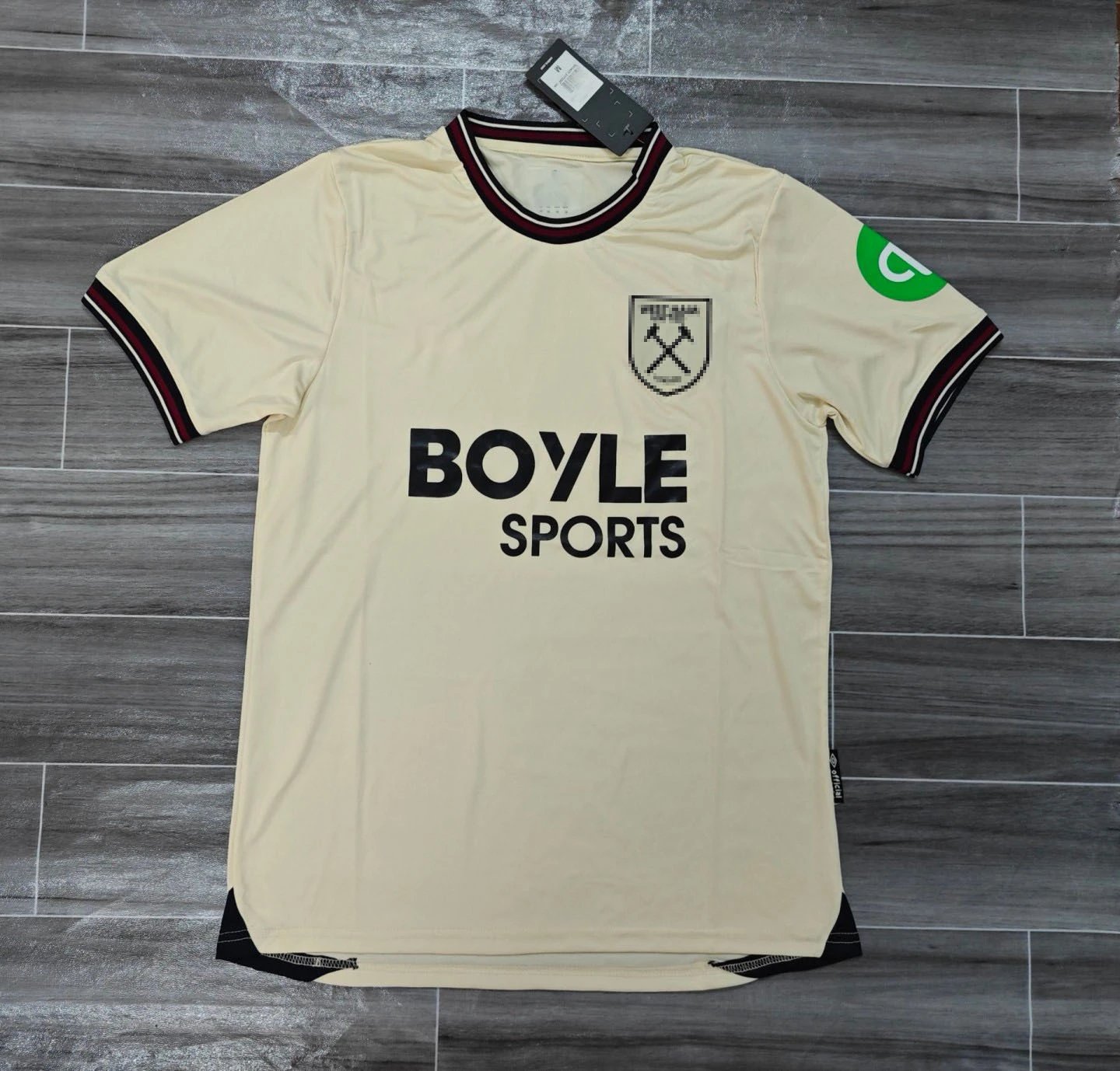Macron Brighton & Hove Albion FC 2023-24 Away Jersey White and Lavender Stripe Jersey - 6