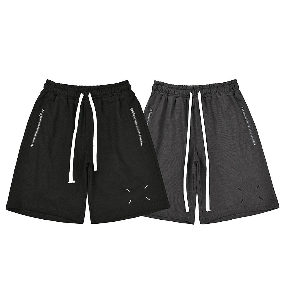 Off-White Zippered Drawstring Shorts Gray - 3