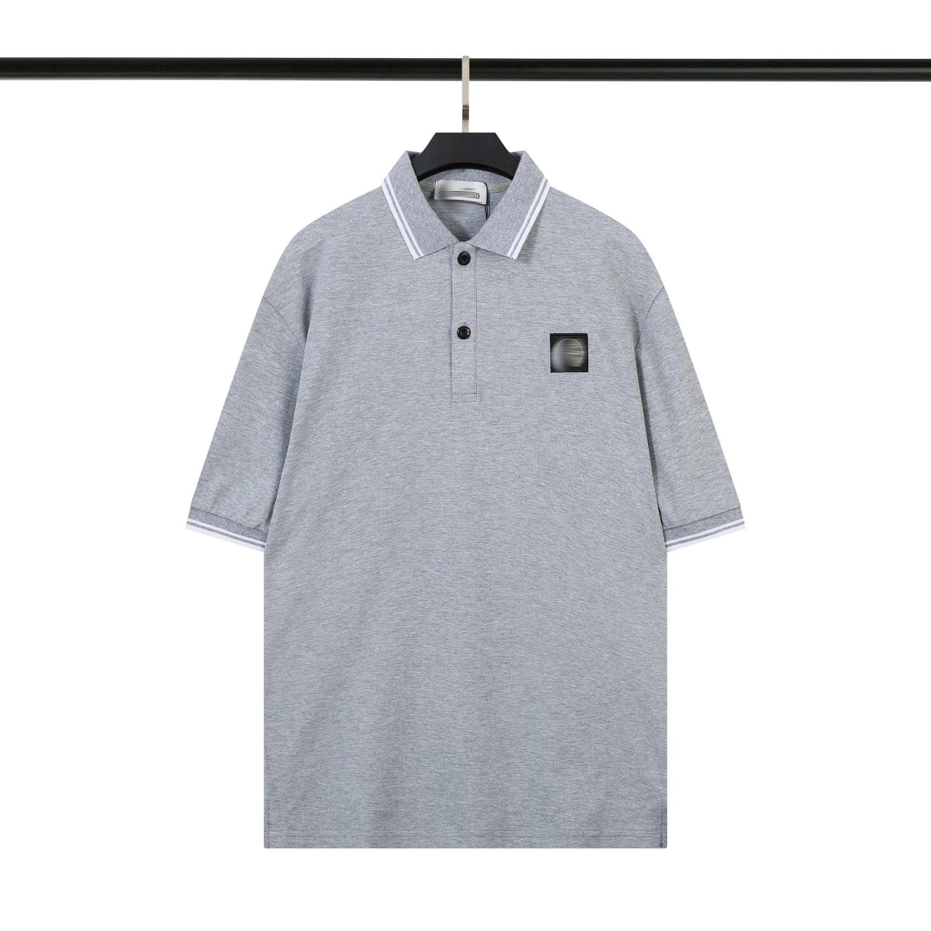 Design Polo Shirt Navy Piqué with Square Logo Patch - 11