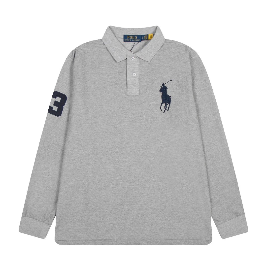 Polo Ralph Lauren Big Pony Long Sleeve Polo White Tops Polo - 11