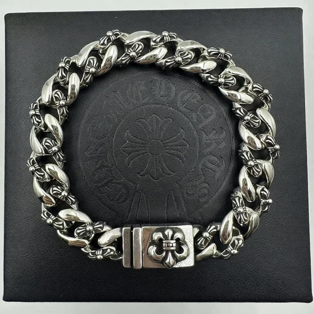 Anchor Half Flower Bracelet