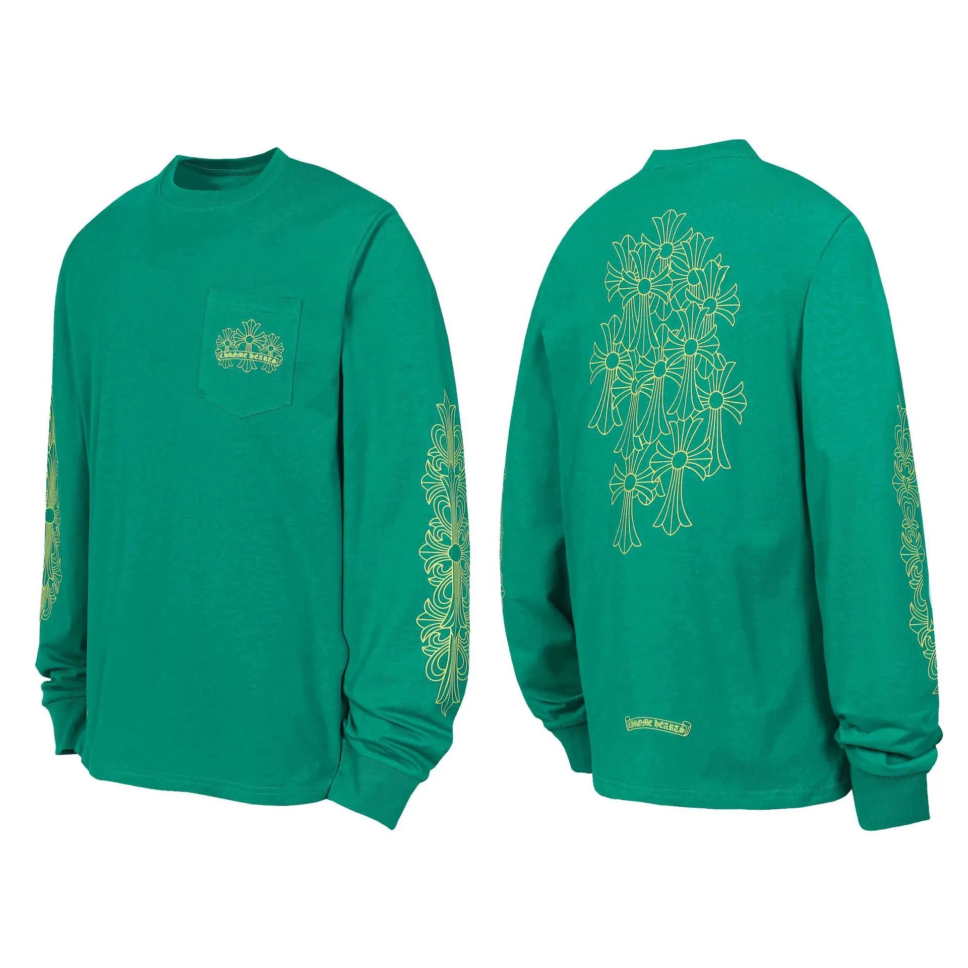 Design Long Sleeve Polo Shirt with Geometric Stripe Pattern Multicolor Tops Polo - 24