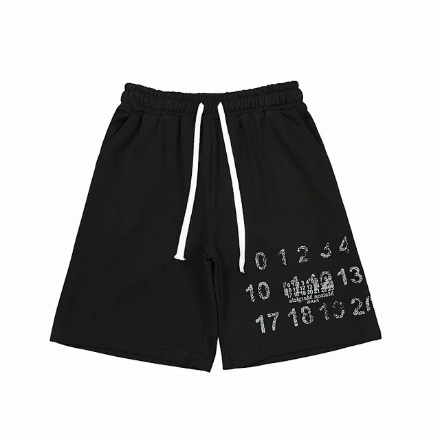 Maison Margiela Shorts Drawstring with numeric graphic print product detail image 11