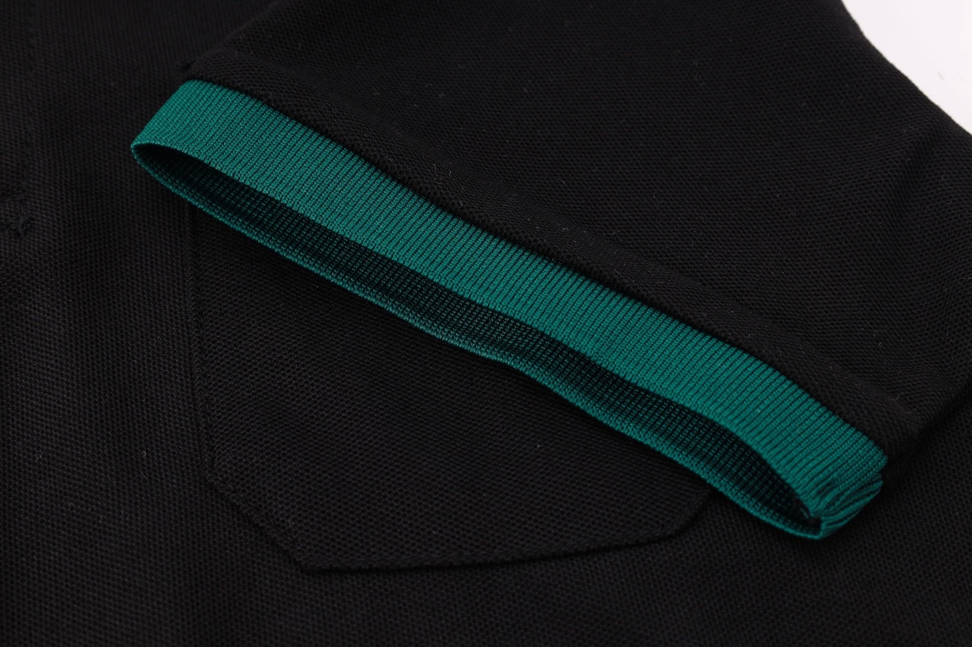 Design Patterned Black Polo Shirt - 5