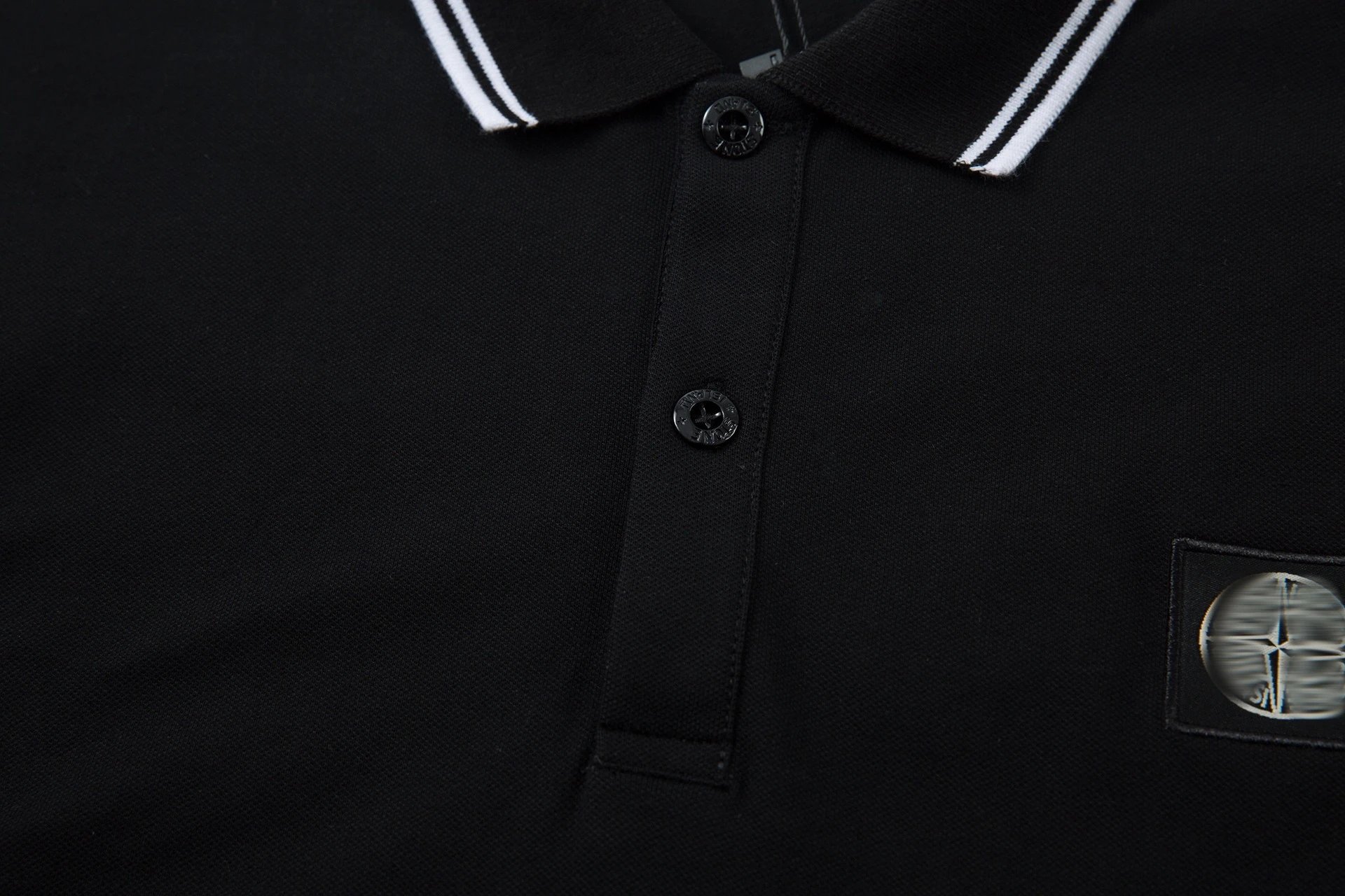 Design Polo Shirt Navy Piqué with Square Logo Patch - 16