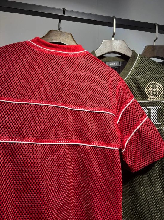 Amiri Mesh Football Jersey Olive Green - 7