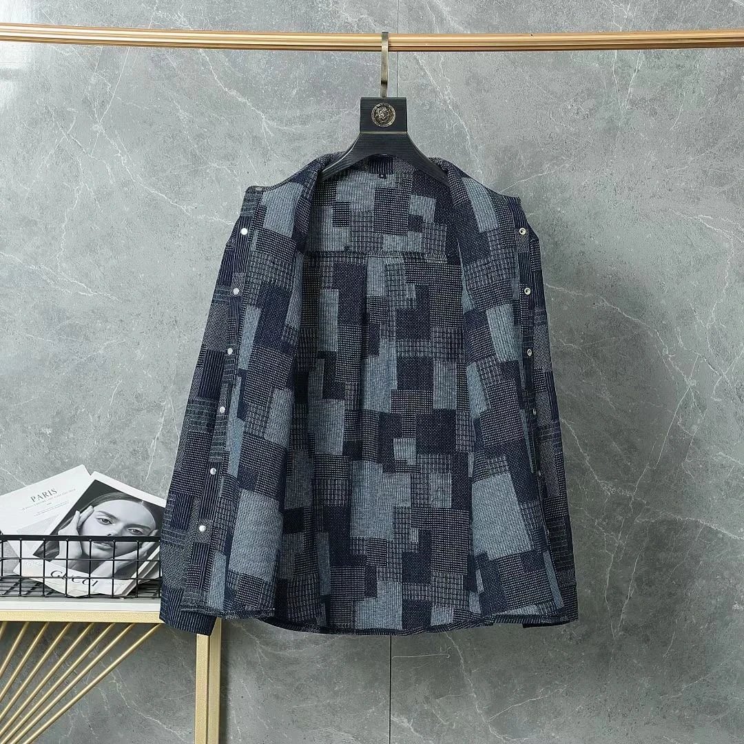 Versace Barocco Print Green Denim Jacket - 3