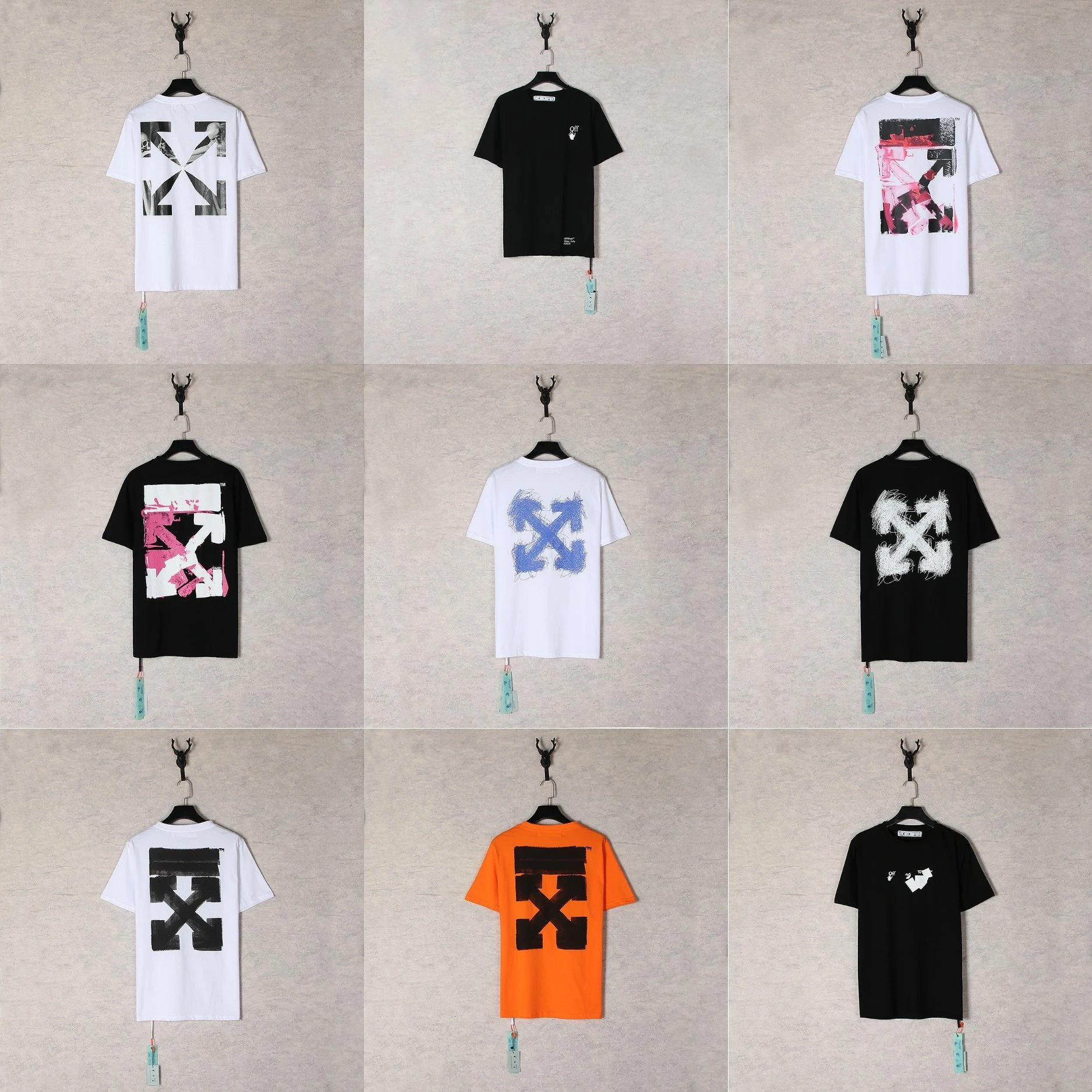 Off-White Industrial Arrow Red Print White T-Shirt - 5